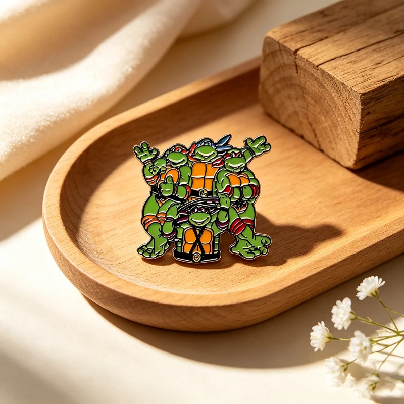Embroidery Fish - Эмалевая брошь-значок с изображением мультяшных Черепашек-ниндзя,