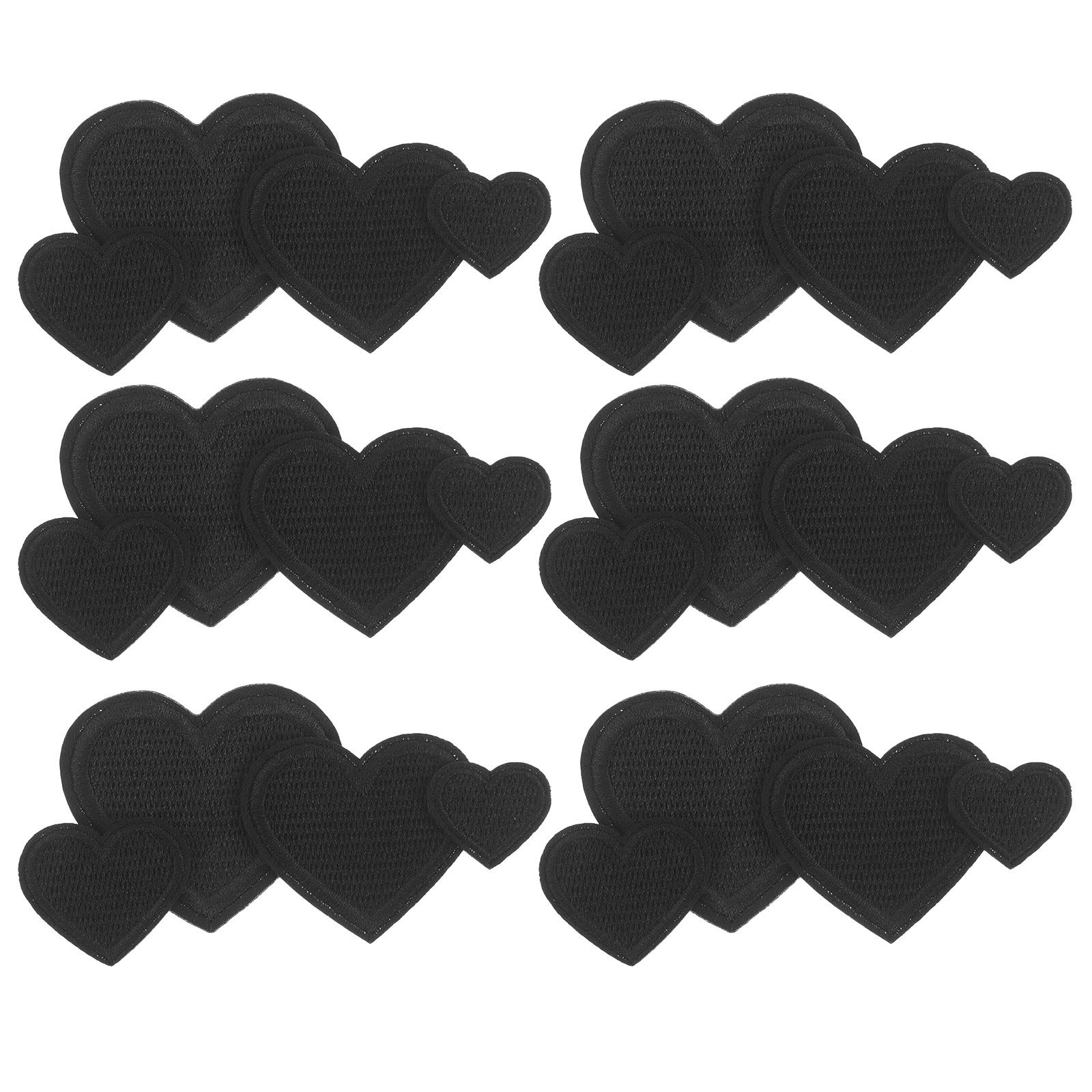 24 шт. черных нашивок в форме  – обзор и цена Embroidery On Black Shirt