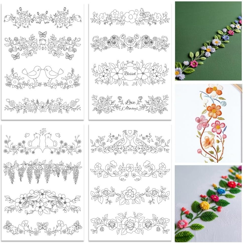 ORIGACH 4 листа водорастворимы – обзор и цена Embroidery Design Patterns Flowers