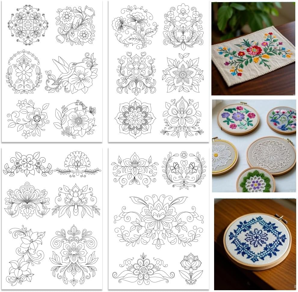 ORIGACH 4 листа водорастворимы – обзор и цена Embroidery Design Patterns Flowers