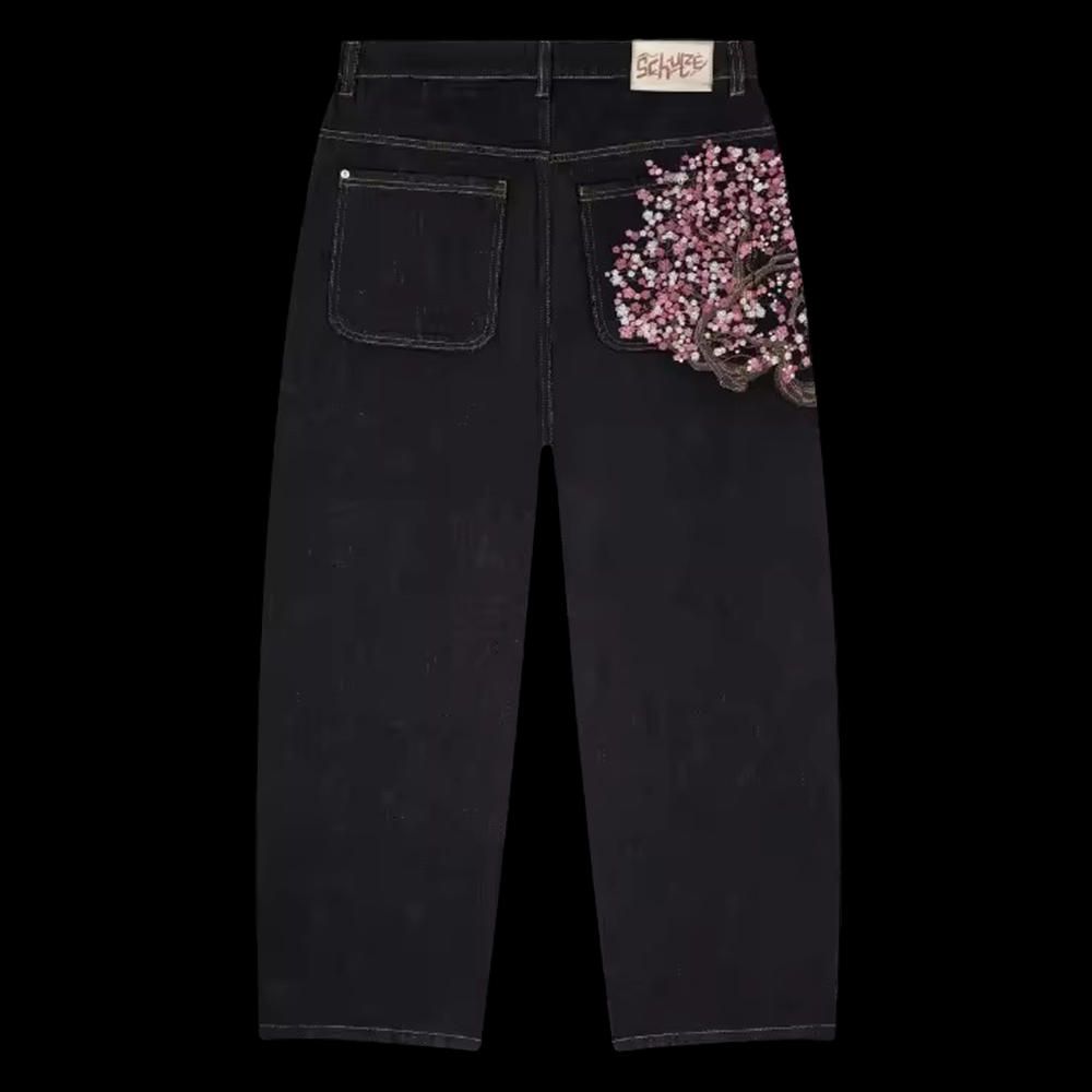 Мужские и женские джинсы Y2K в – обзор и цена Embroidery Jeans Sakura