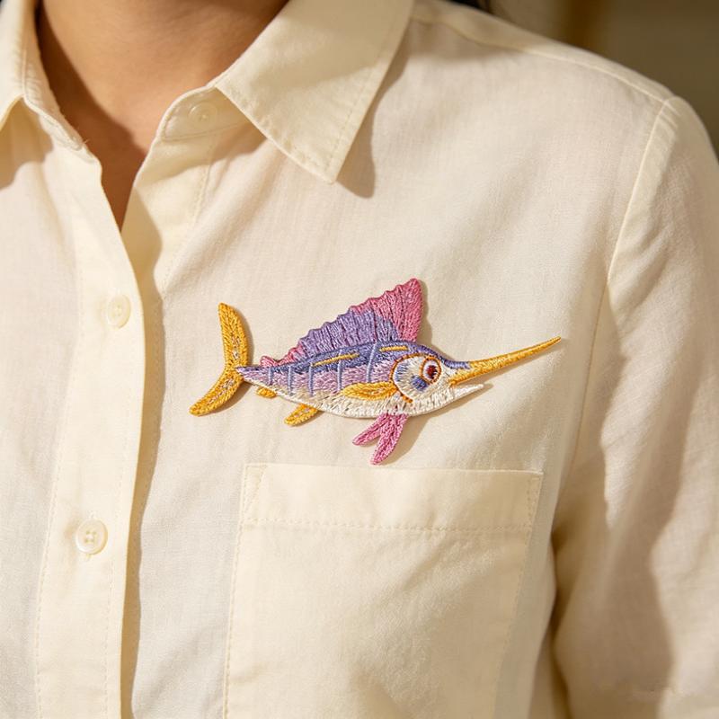 Вышитая нашивка-аппликация с д – обзор и цена Embroidery Fish