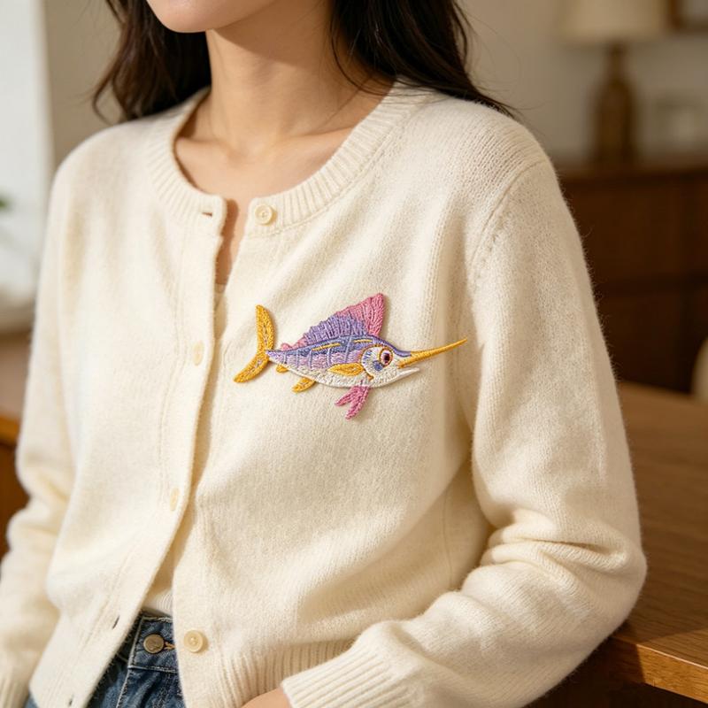 Вышитая нашивка-аппликация с д – обзор и цена Embroidery Fish