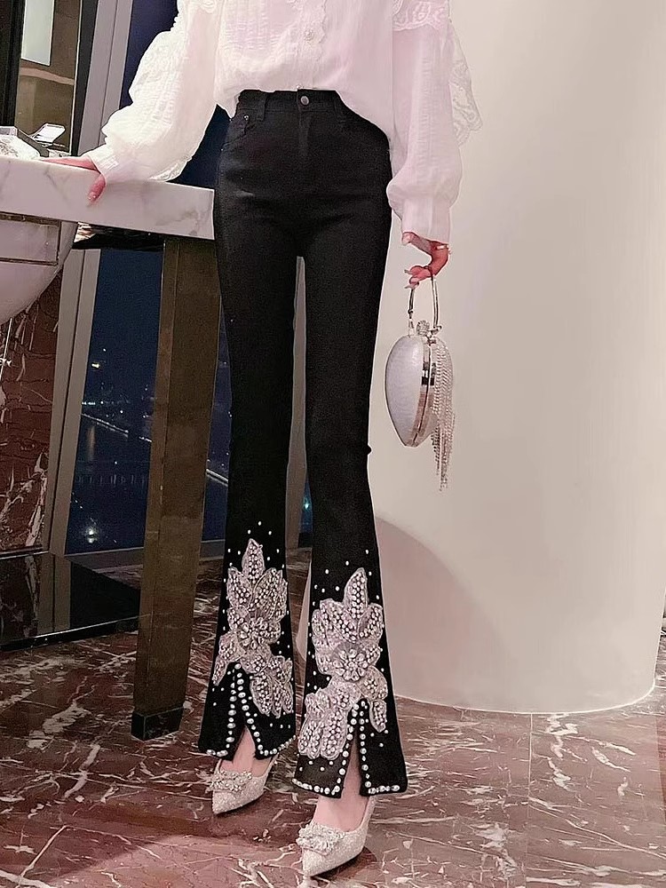 Женские джинсы с высокой талие – обзор и цена Embroidery Jeans Sakura