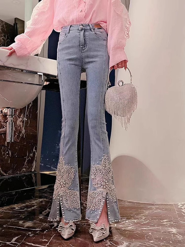 Женские джинсы с высокой талие – обзор и цена Embroidery Jeans Sakura