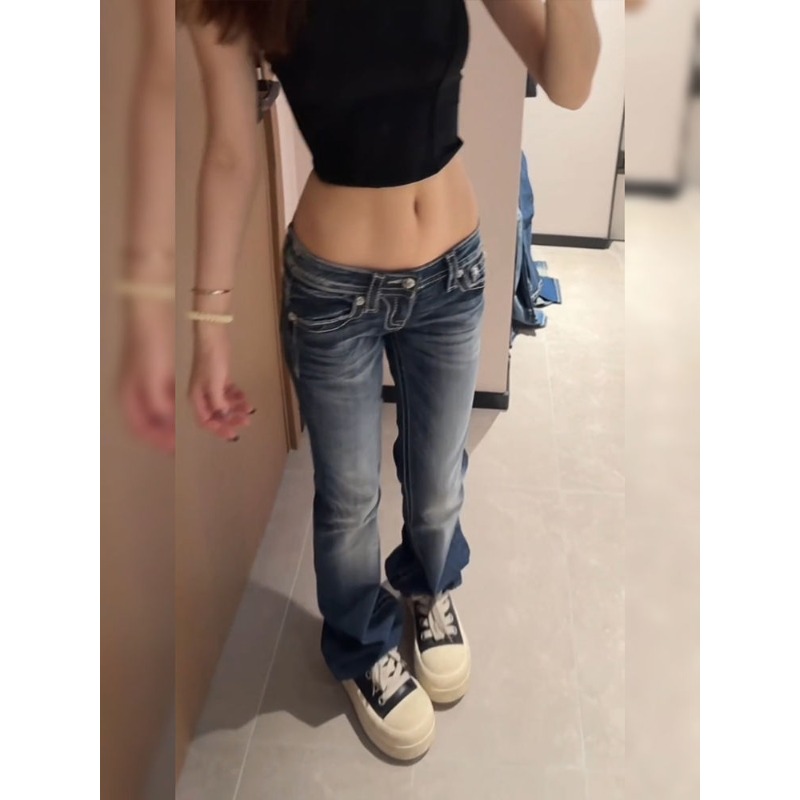 Женские джинсы Y2K в готическо – обзор и цена Embroidery Jeans Sakura