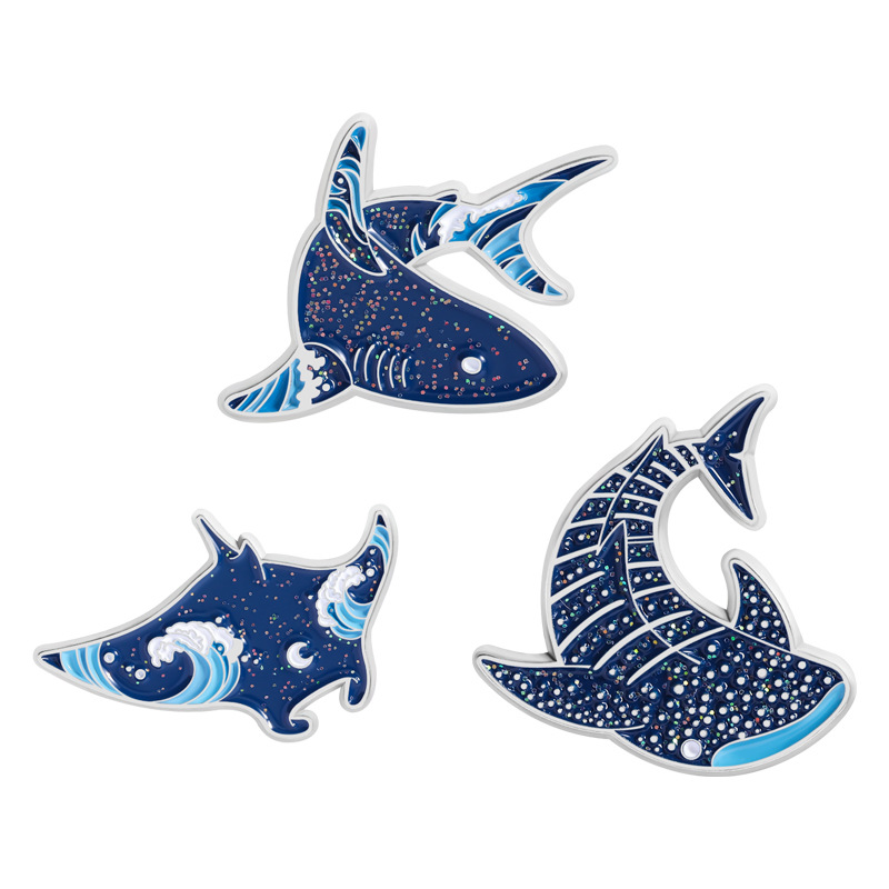 Эмалевые значки с мультяшными  – обзор и цена Embroidery Fish