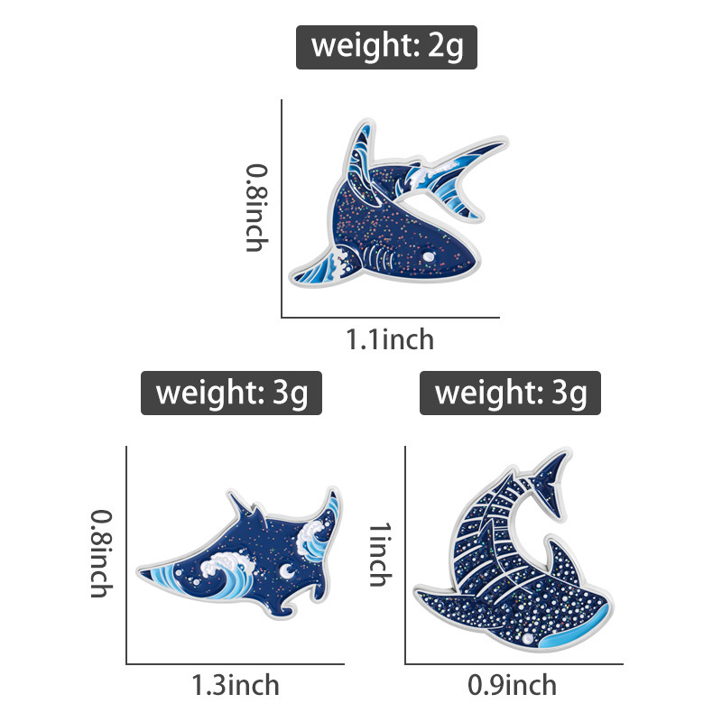 Эмалевые значки с мультяшными  – обзор и цена Embroidery Fish