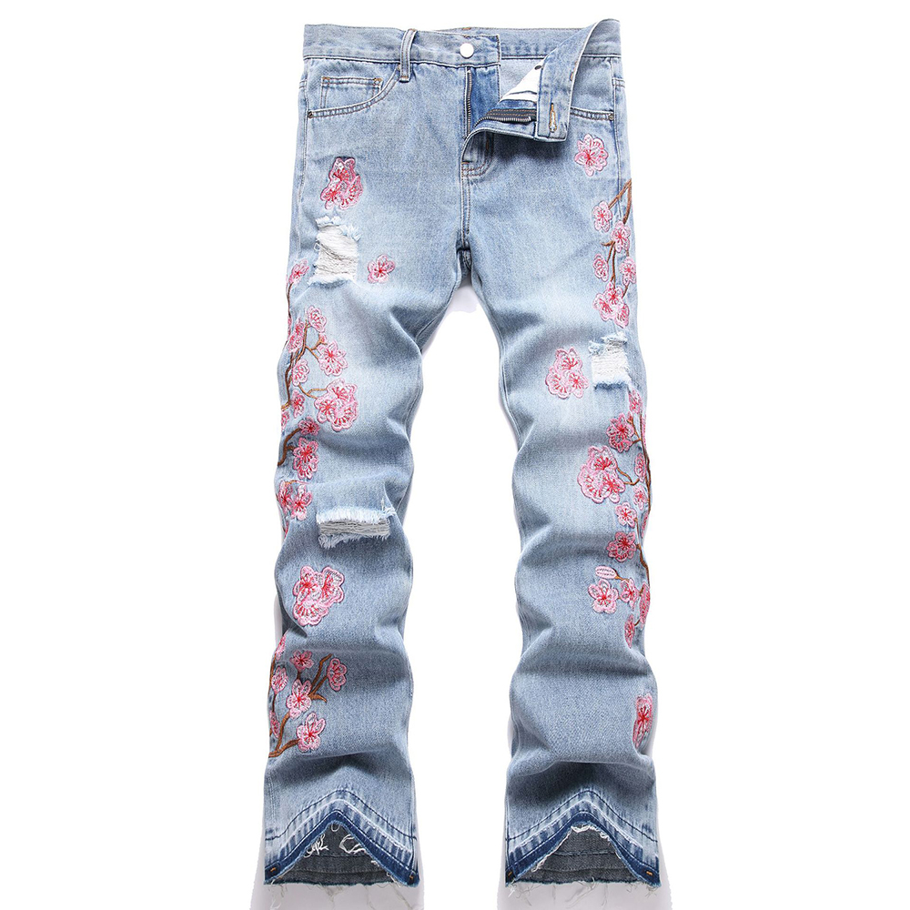 Мужские джинсовые джинсы с цве – обзор и цена Embroidery Jeans Sakura