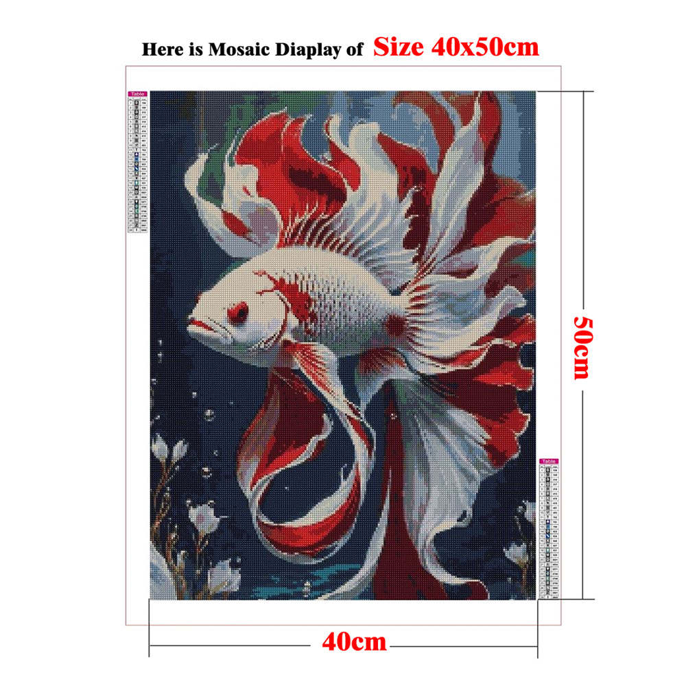 Боевая картина с рыбой Бетта,  – обзор и цена Embroidery Fish